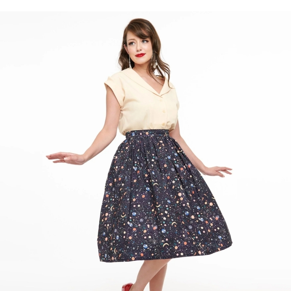 Space Themed Navy Skirt
